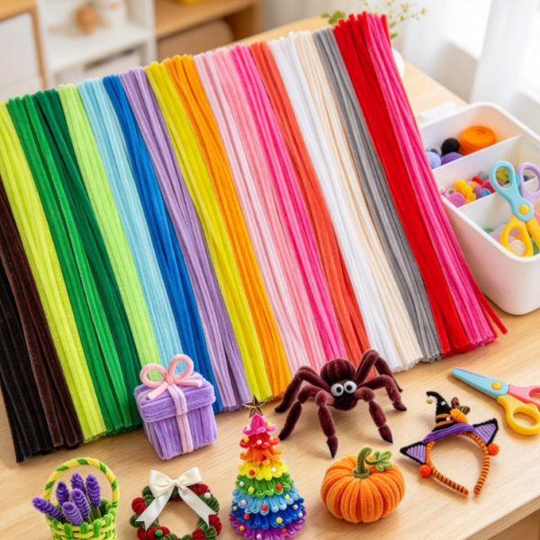 Chenille Stems (Pipe Cleaners) for Crafts – 20 Color Creative Set