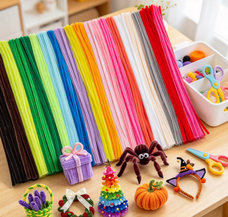 Chenille Stems (Pipe Cleaners) for Crafts – 20 Color Creative Set