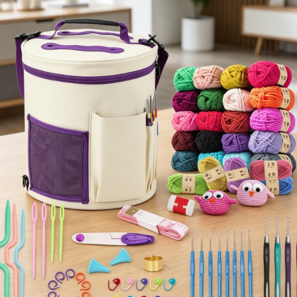 25 Skein Yarn And Crochet Kit (Multiple Sizes)