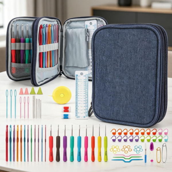 85 Piece Crochet Kit With Ergonomic Design