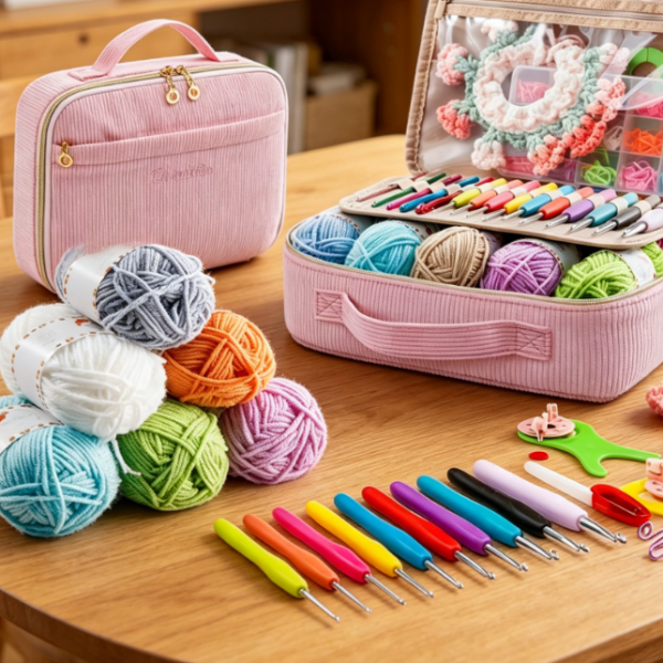 58 Piece Crochet Kit With Yarn Storage Bag