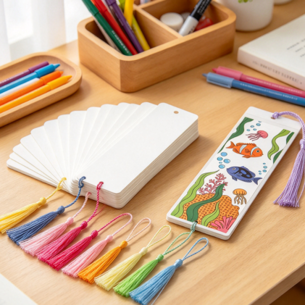 Bookmark Making Kit – Includes Blank Bookmarks and Tassels