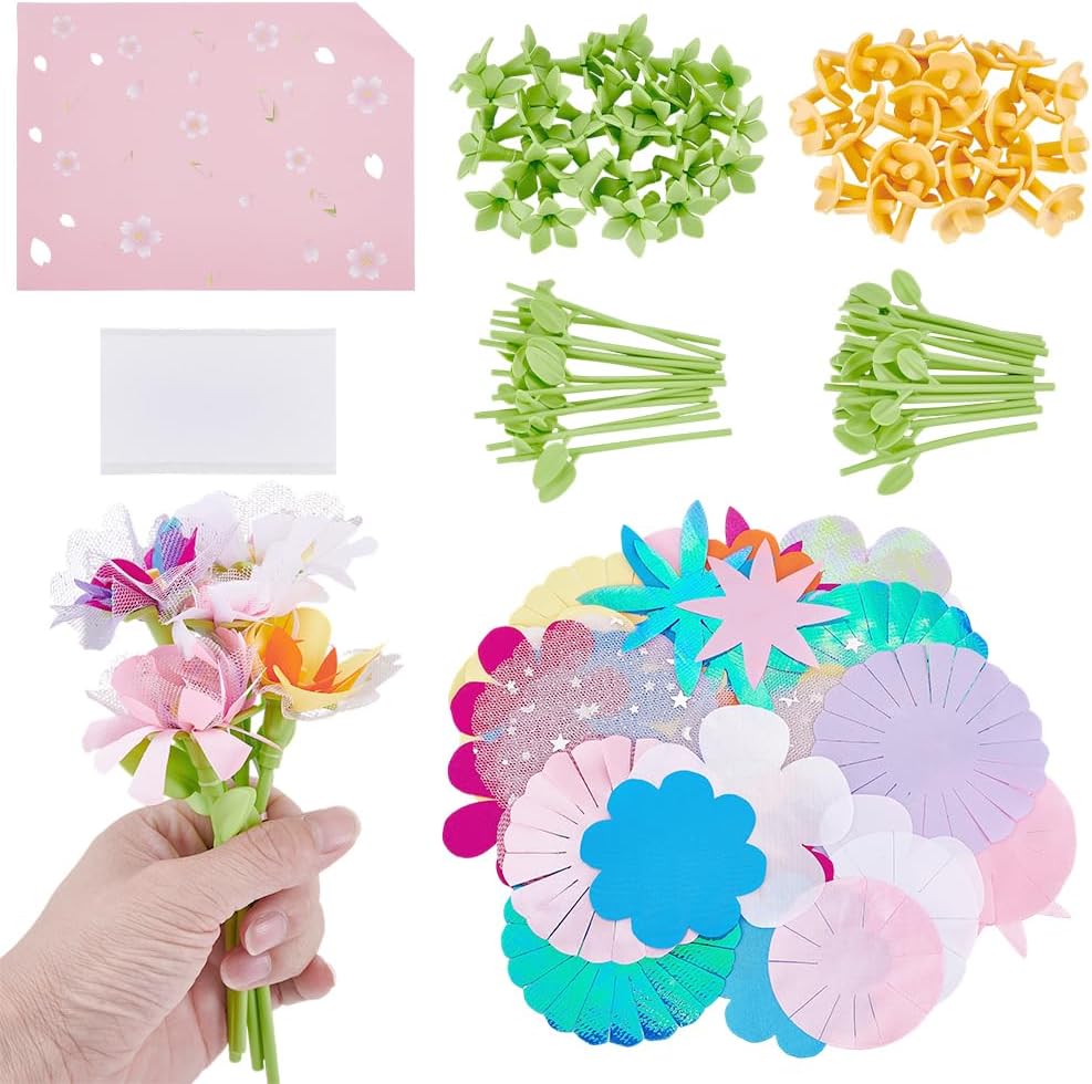 Fabric Flower Making Craft Kit, DIY Bouquet Accessories