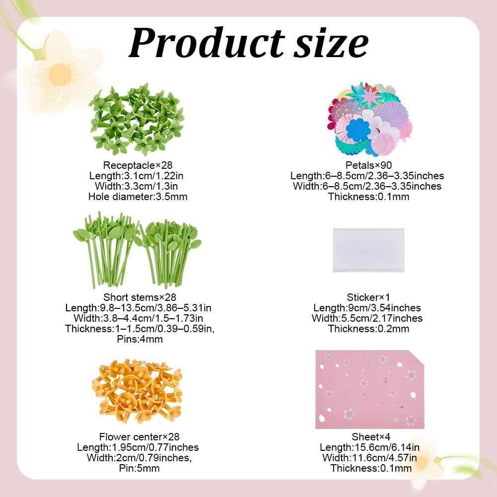 Fabric Flower Making Craft Kit, DIY Bouquet Accessories Image 2