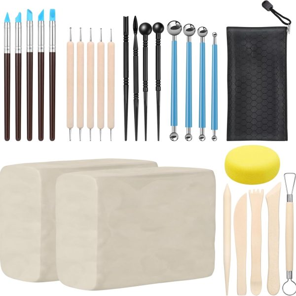 White Air Dry Clay, Includes Pottery Sculpting Tools