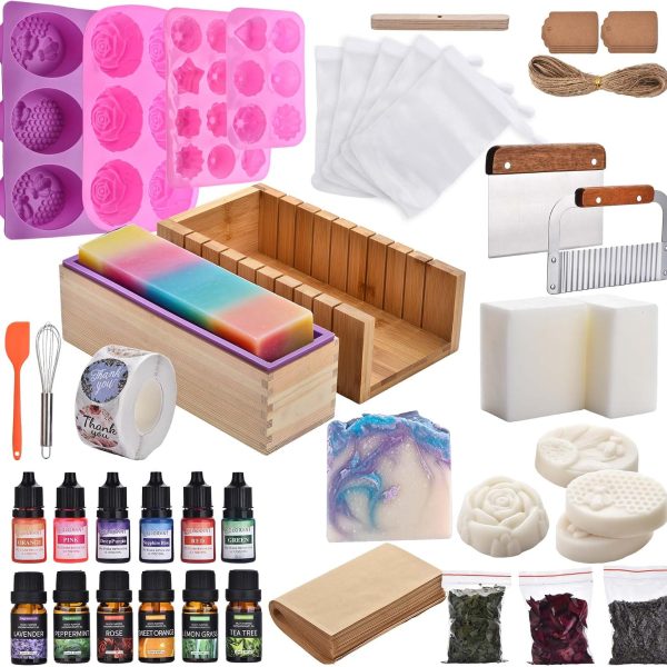 Handmade Soap Making Kit for Adults, Includes Goat Milk Soap Base