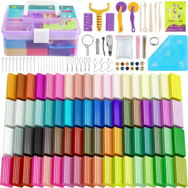 72 Color Polymer Clay Set, for DIY Jewelry and Home Decor